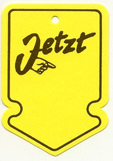 Aktionsetikette "Jetzt"