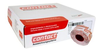 Preisetiketten 26x12mm permanent, weiss – 1 Karton (42 Rollen)